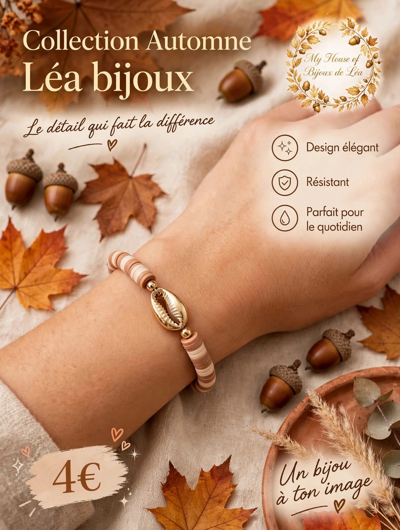 Bracelet coquillage esition automne